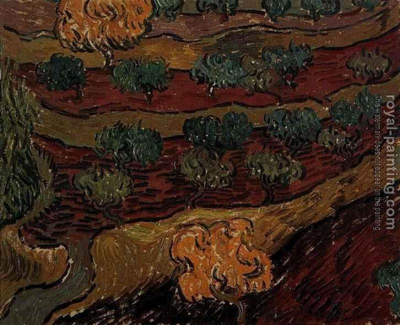 Vincent Van Gogh : Olive Trees against a Slope of a Hill